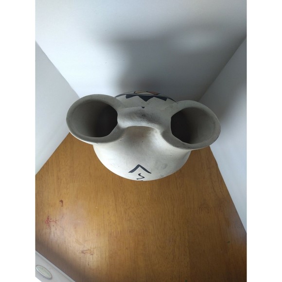 Native American Wedding Vase SIGNED Hand Painted Unity Ceremony Traditional - Picture 5 of 7